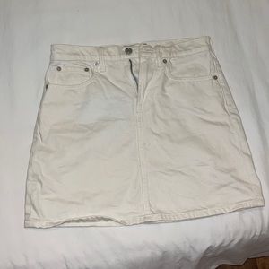Everlane White Denim Skirt